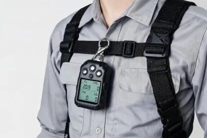 Gas detector for confined access