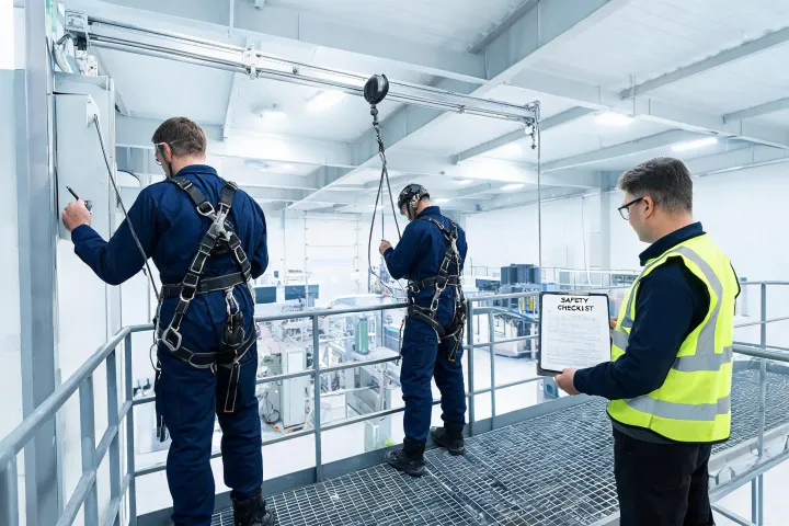 Plant maintenance fall protection area